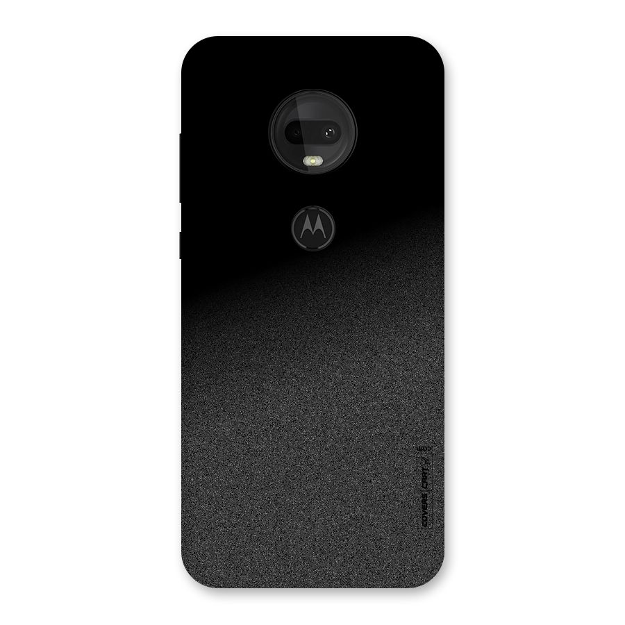 Black Grey Noise Fusion Back Case for Moto G7