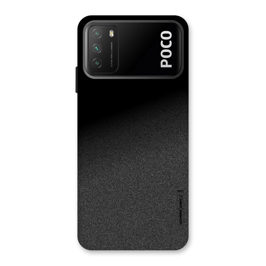 Black Grey Noise Fusion Back Case for Poco M3