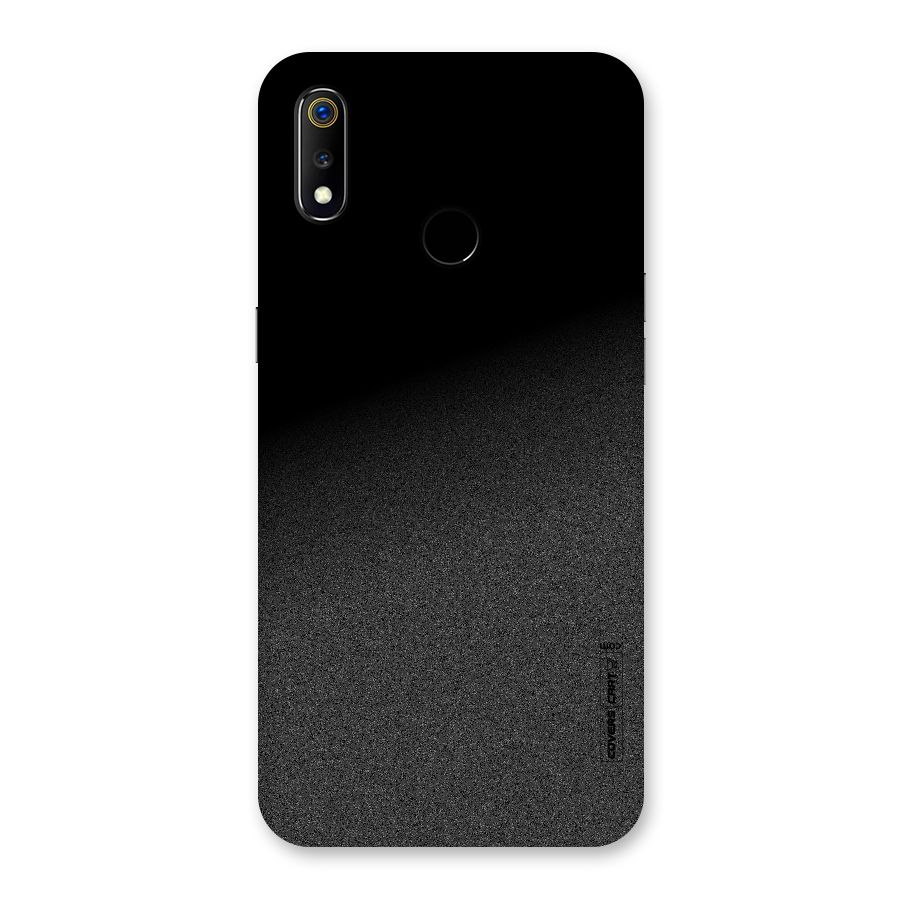 Black Grey Noise Fusion Back Case for Realme 3