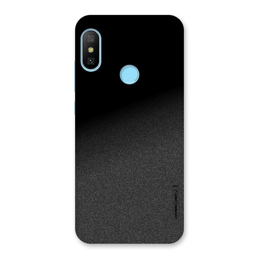 Black Grey Noise Fusion Back Case for Redmi 6 Pro