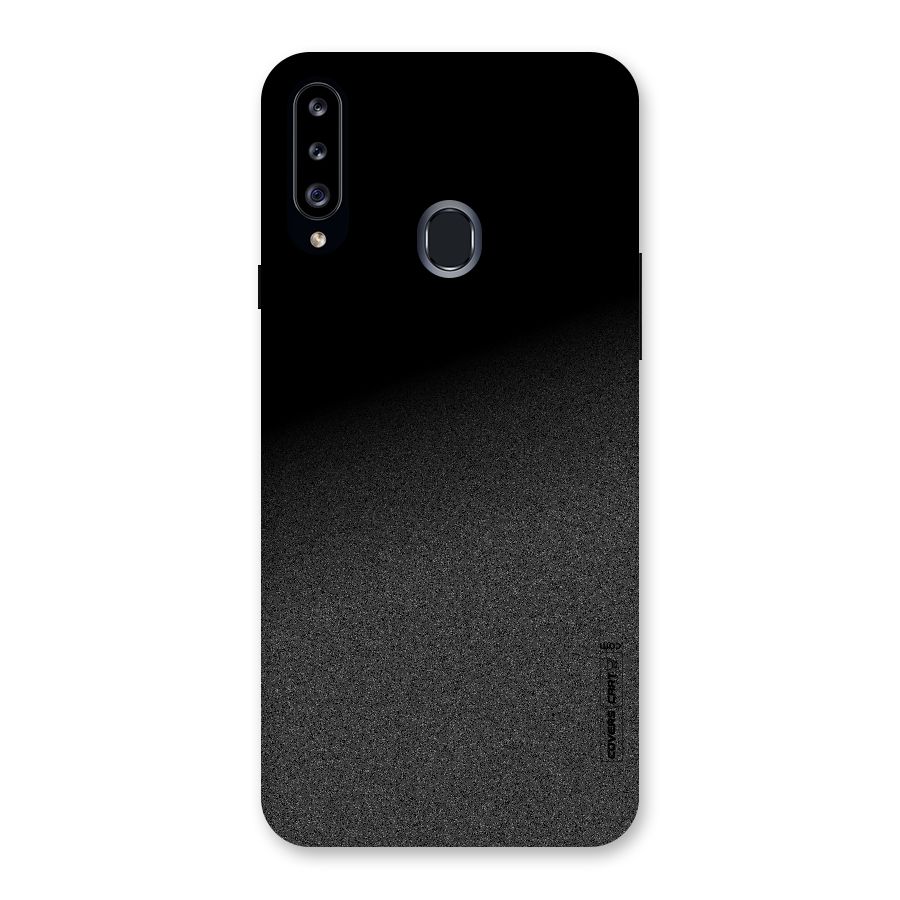 Black Grey Noise Fusion Back Case for Samsung Galaxy A20s