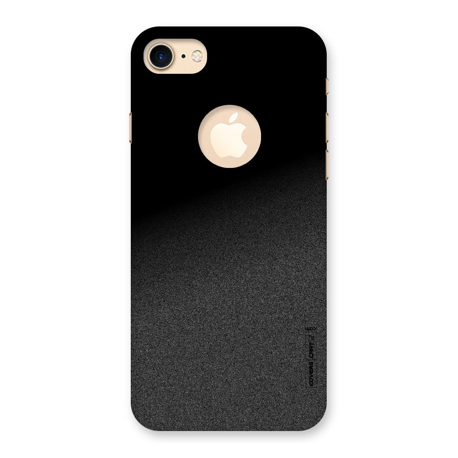 Black Grey Noise Fusion Back Case for iPhone 7 Logo Cut