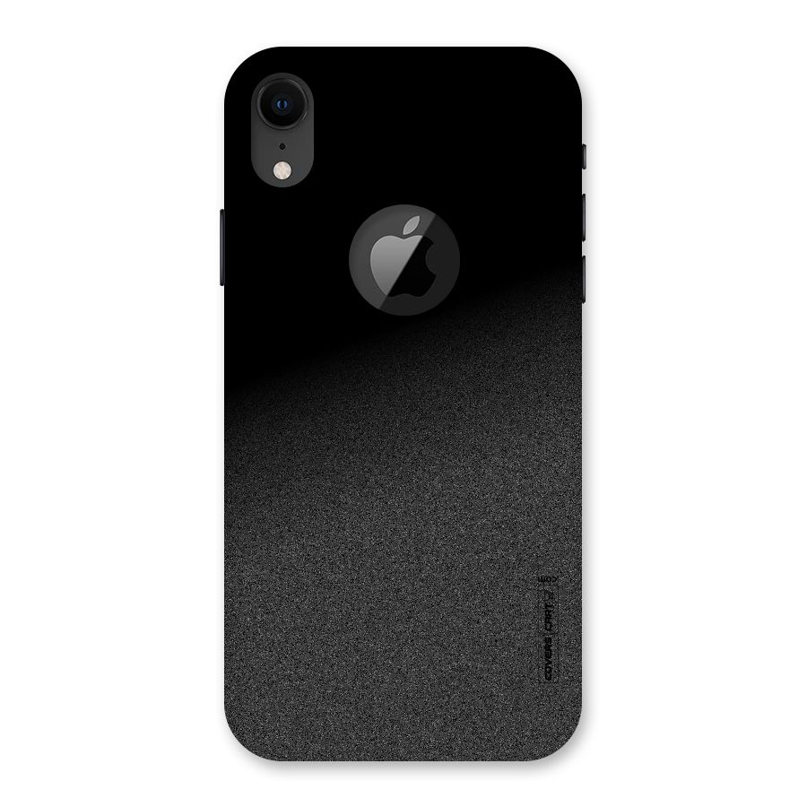 Black Grey Noise Fusion Back Case for iPhone XR Logo Cut