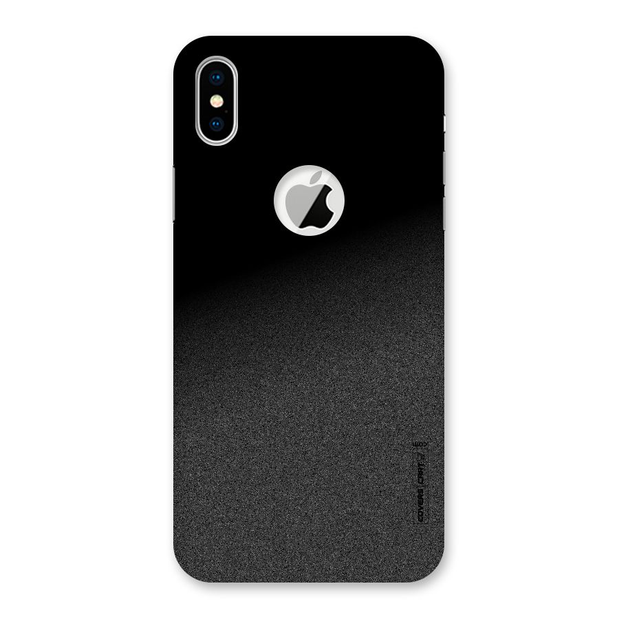 Black Grey Noise Fusion Back Case for iPhone XS Logo Cut