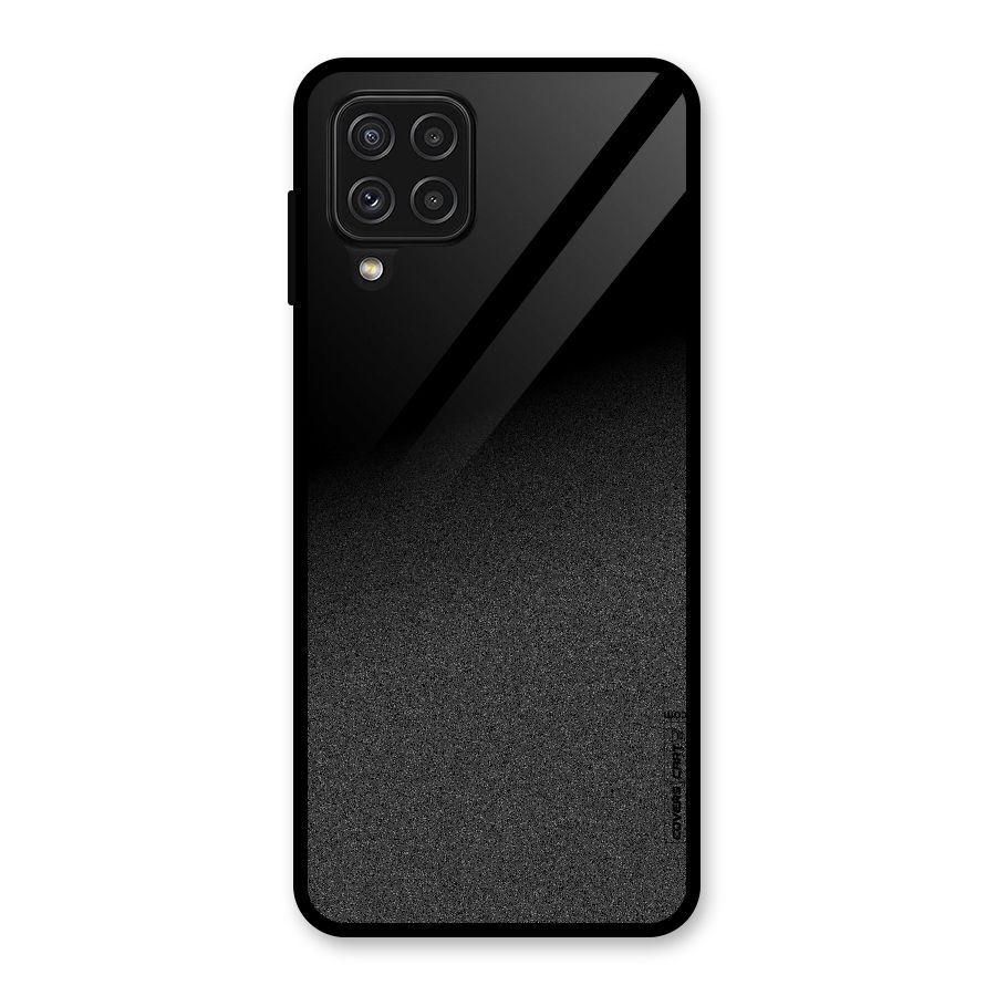 Black Grey Noise Fusion Glass Back Case for Galaxy A22 4G