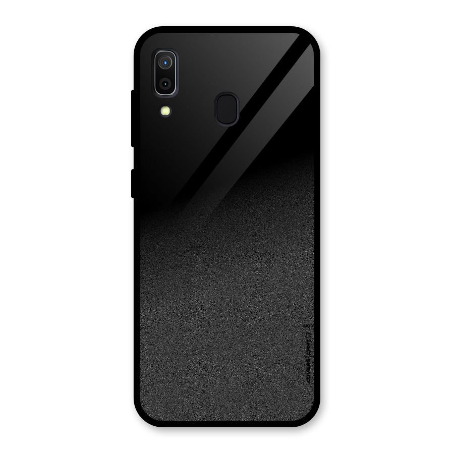 Black Grey Noise Fusion Glass Back Case for Galaxy A30