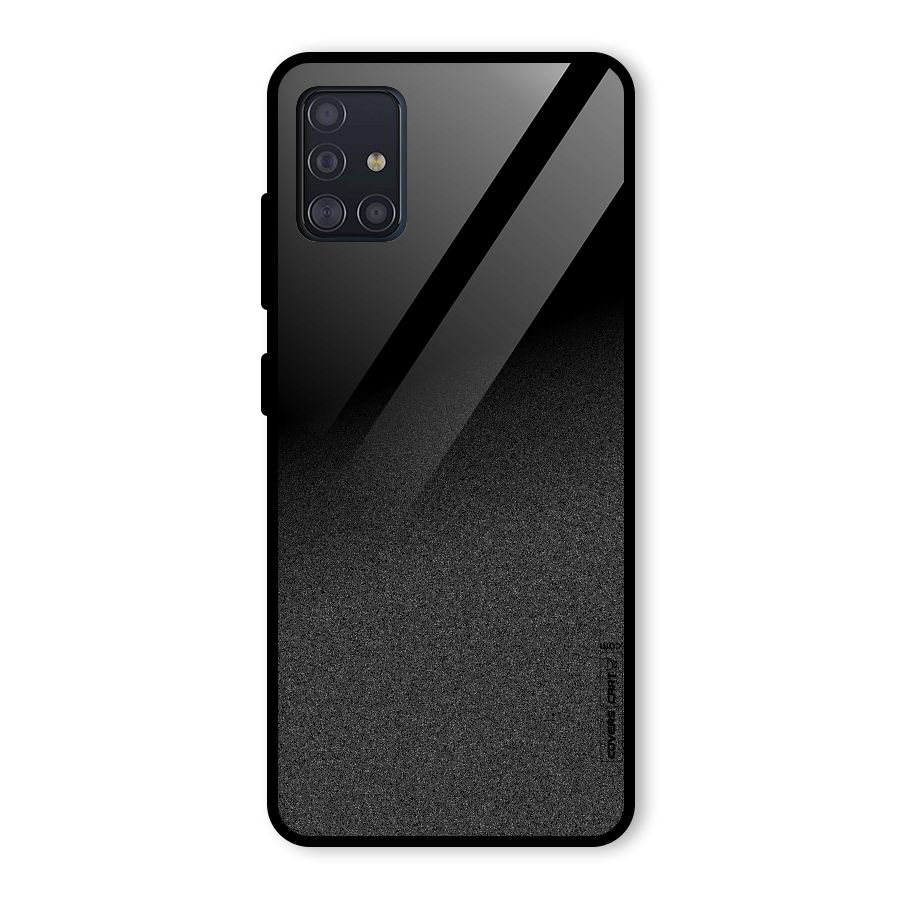 Black Grey Noise Fusion Glass Back Case for Galaxy A51
