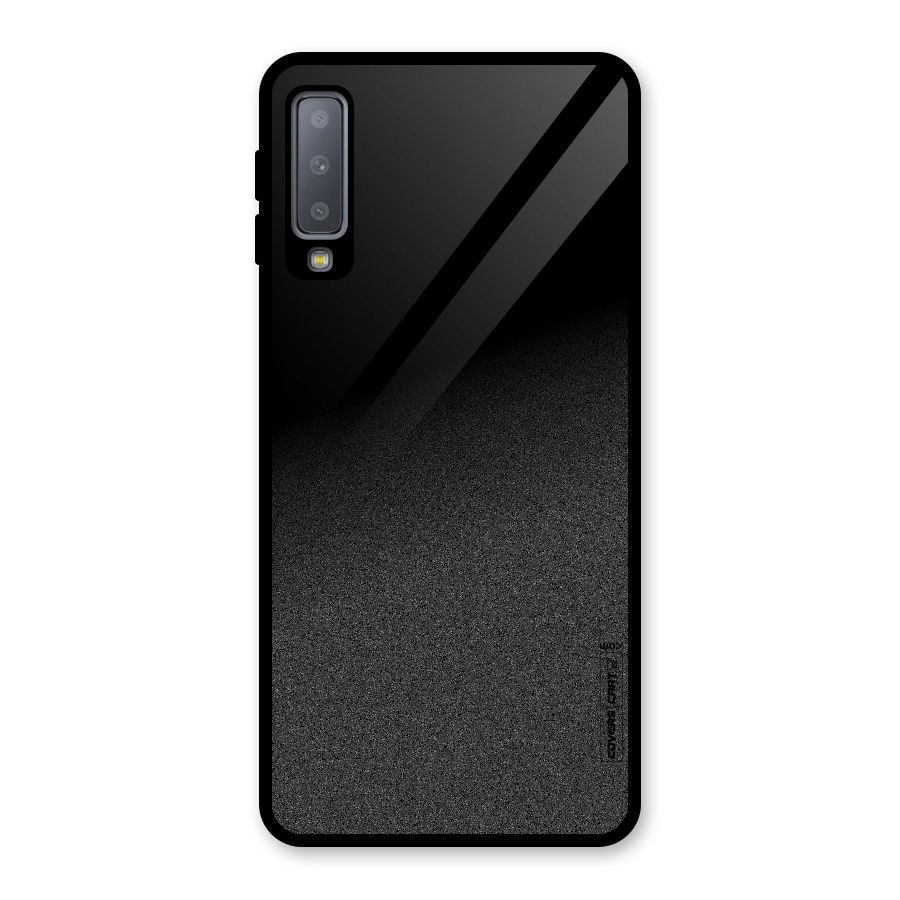 Black Grey Noise Fusion Glass Back Case for Galaxy A7 (2018)