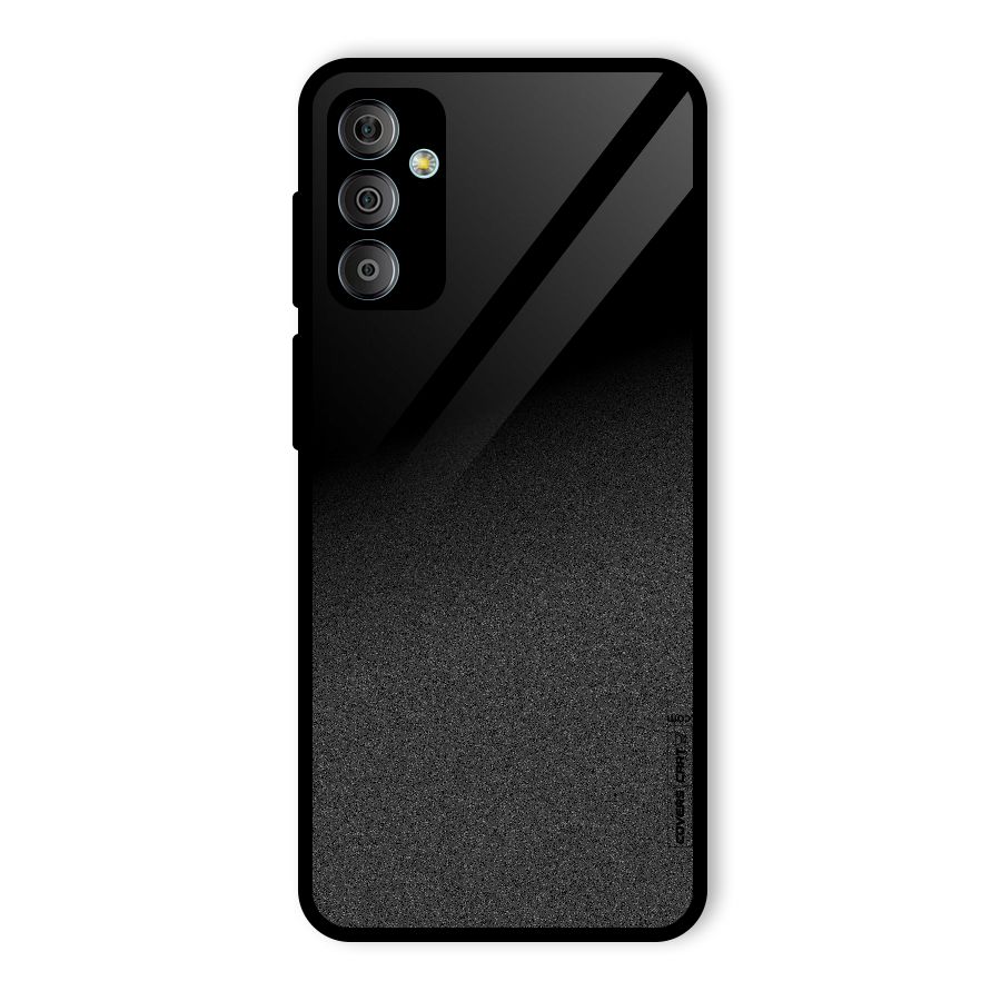 Black Grey Noise Fusion Glass Back Case for Galaxy F23