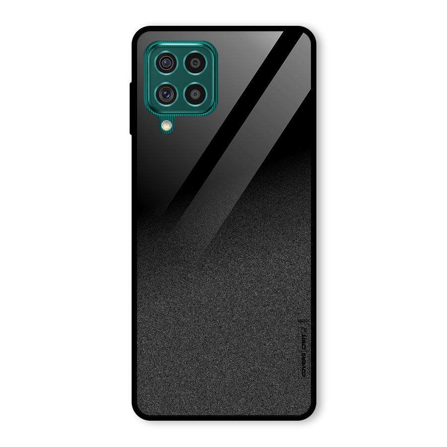 Black Grey Noise Fusion Glass Back Case for Galaxy F62