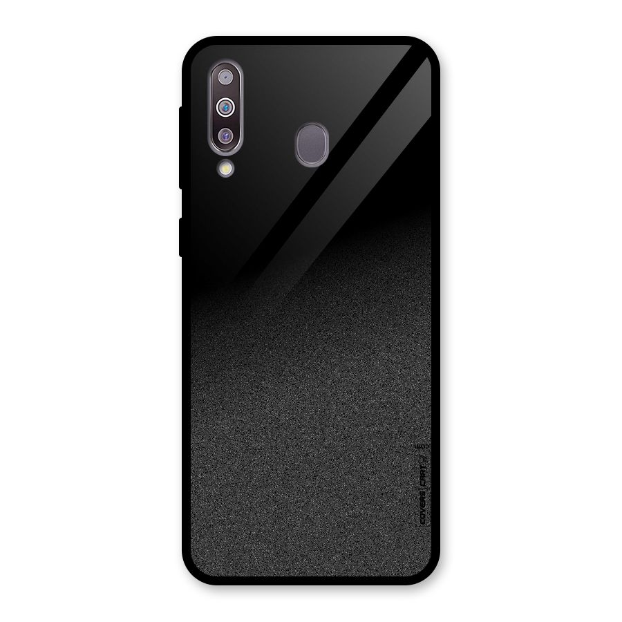 Black Grey Noise Fusion Glass Back Case for Galaxy M30