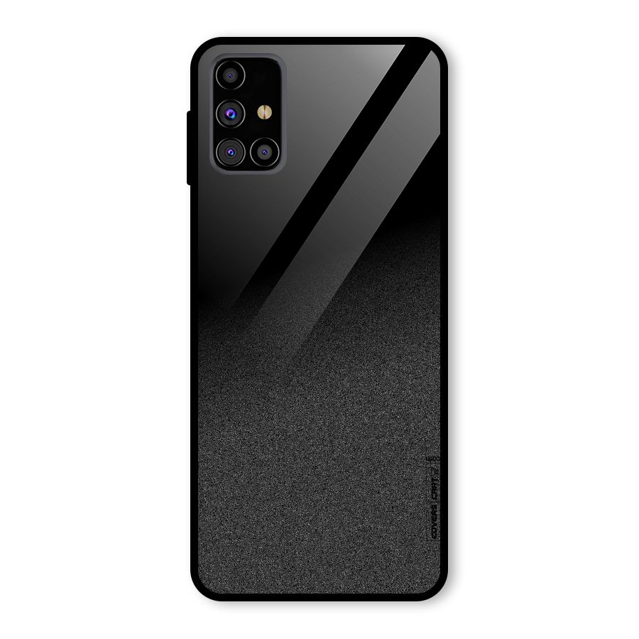Black Grey Noise Fusion Glass Back Case for Galaxy M31s