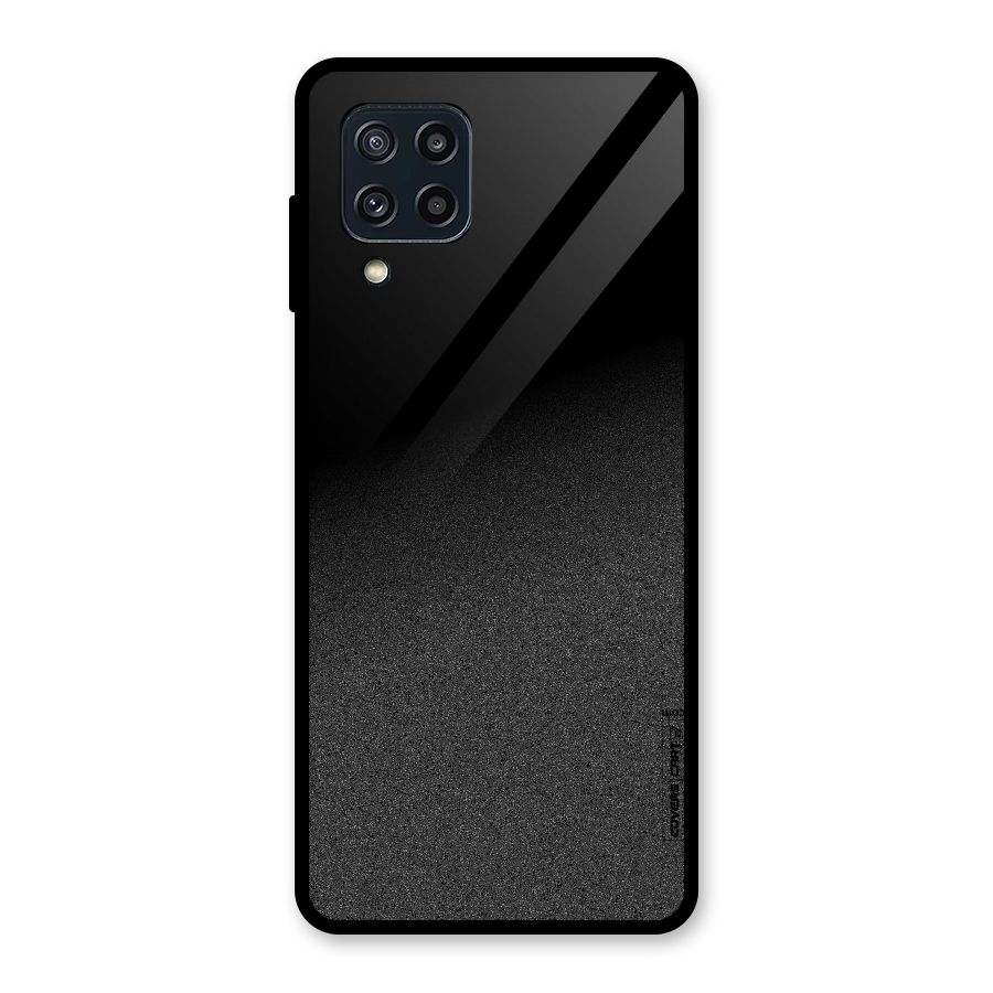 Black Grey Noise Fusion Glass Back Case for Galaxy M32