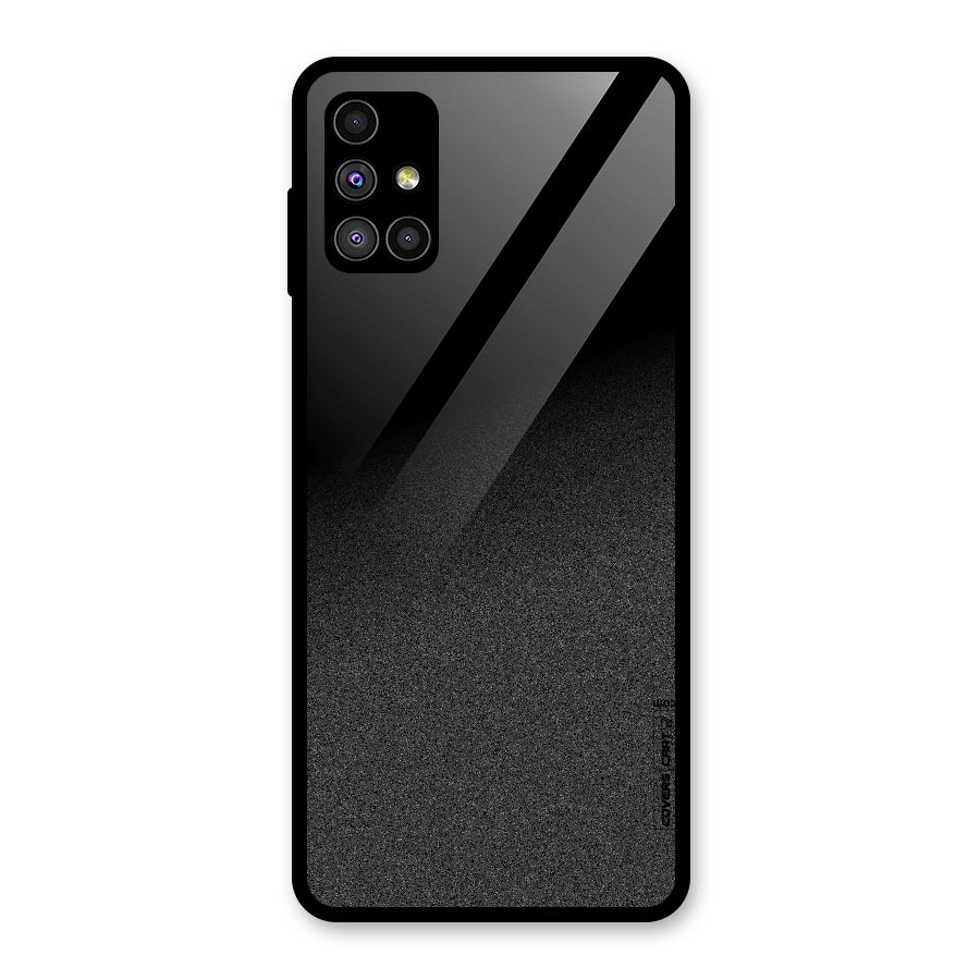 Black Grey Noise Fusion Glass Back Case for Galaxy M51
