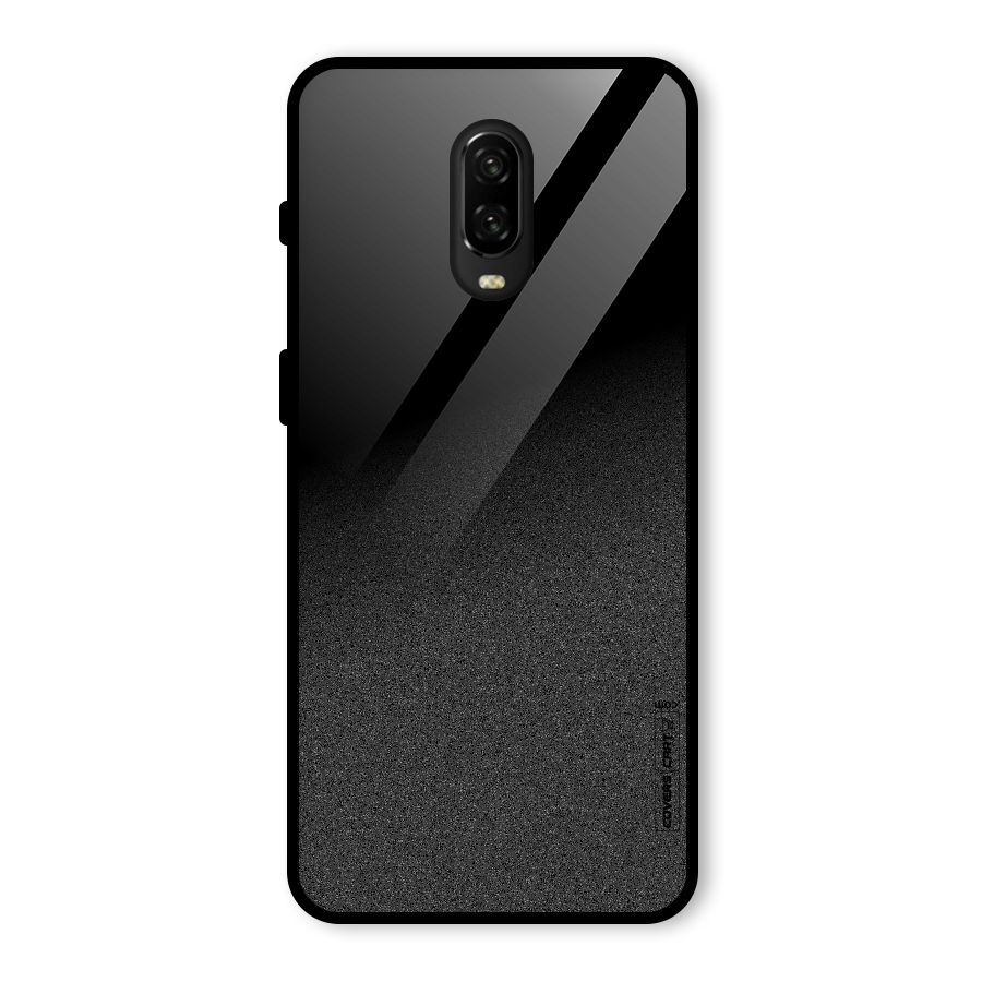 Black Grey Noise Fusion Glass Back Case for OnePlus 6T