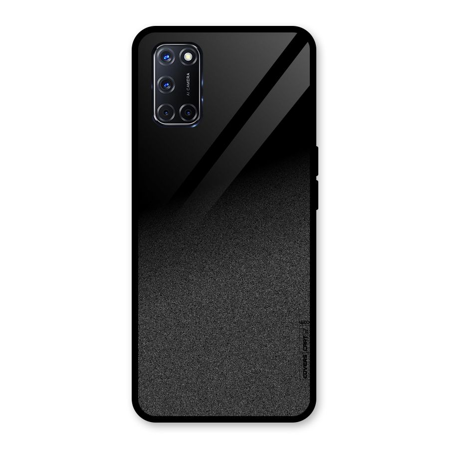 Black Grey Noise Fusion Glass Back Case for Oppo A52