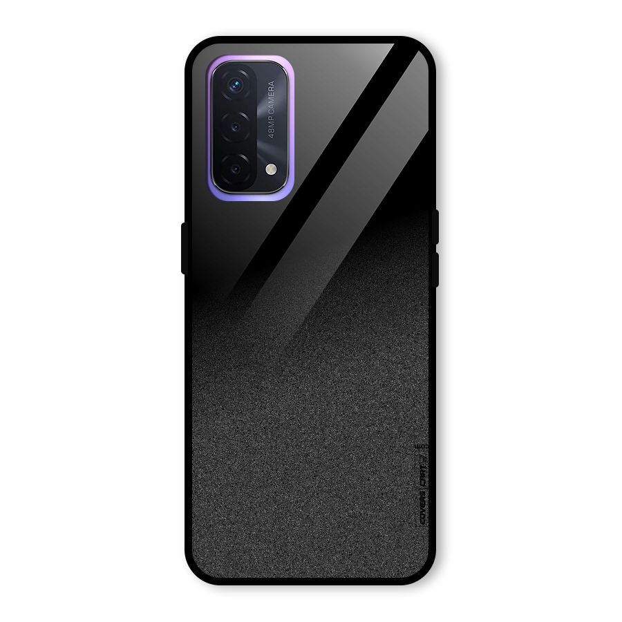 Black Grey Noise Fusion Glass Back Case for Oppo A74 5G