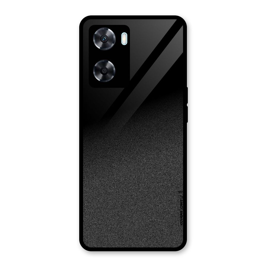 Black Grey Noise Fusion Glass Back Case for Oppo A77