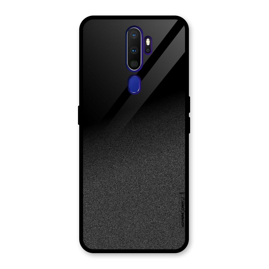 Black Grey Noise Fusion Glass Back Case for Oppo A9 (2020)