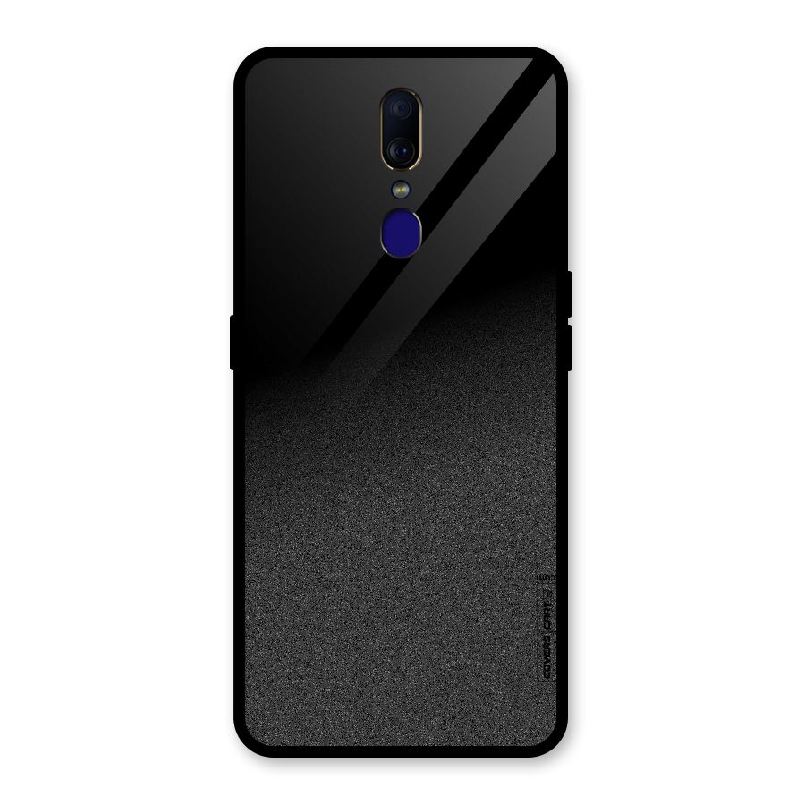 Black Grey Noise Fusion Glass Back Case for Oppo F11
