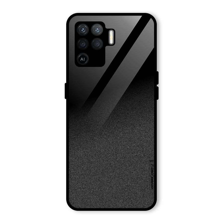 Black Grey Noise Fusion Glass Back Case for Oppo F19 Pro