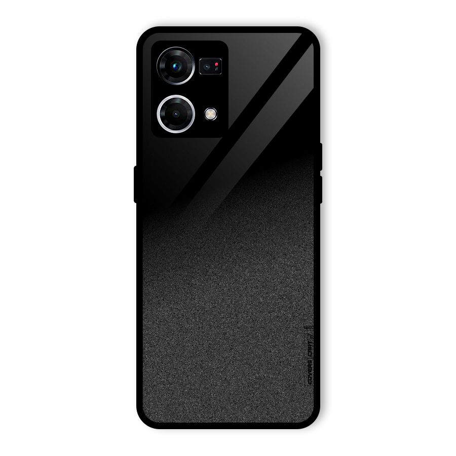 Black Grey Noise Fusion Glass Back Case for Oppo F21 Pro 4G
