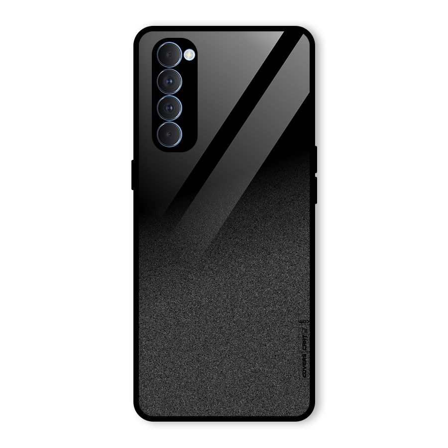 Black Grey Noise Fusion Glass Back Case for Oppo Reno4 Pro
