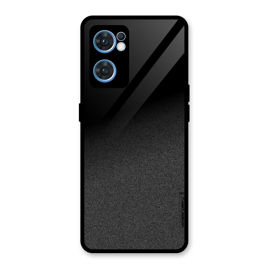 Black Grey Noise Fusion Glass Back Case for Oppo Reno7 5G