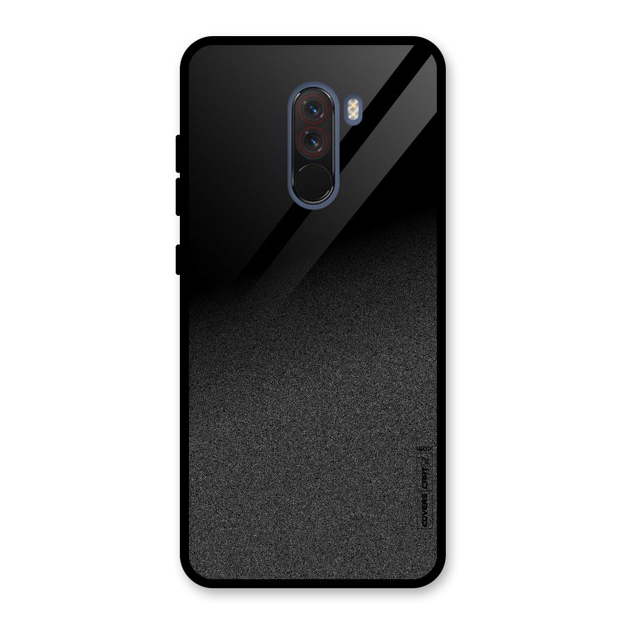 Black Grey Noise Fusion Glass Back Case for Poco F1