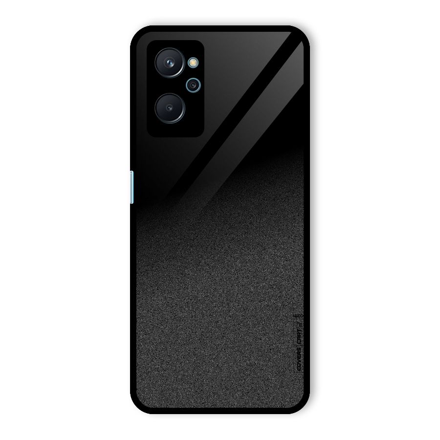 Black Grey Noise Fusion Glass Back Case for Realme 9i