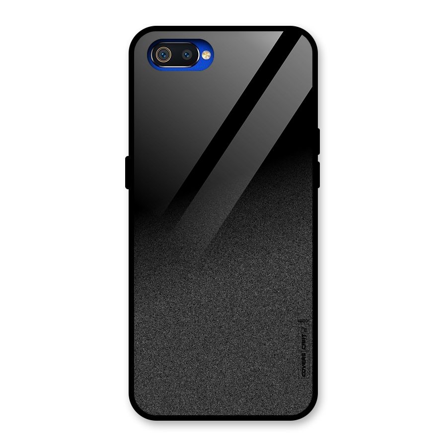Black Grey Noise Fusion Glass Back Case for Realme C2
