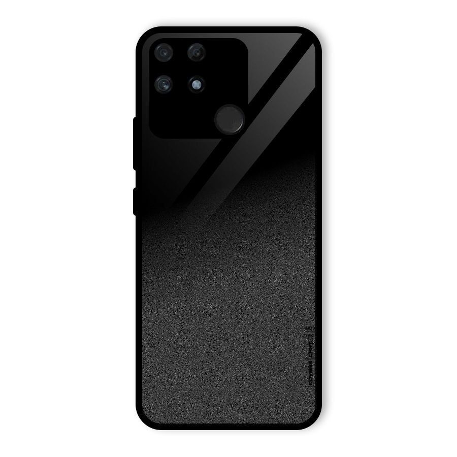 Black Grey Noise Fusion Glass Back Case for Realme Narzo 50A