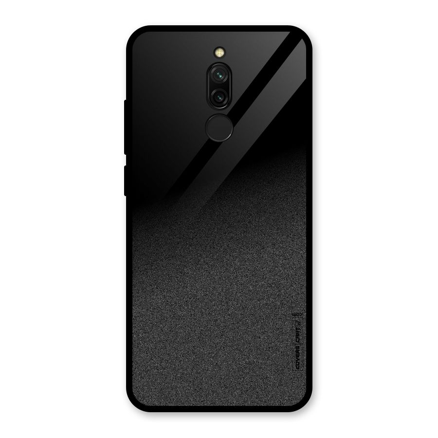 Black Grey Noise Fusion Glass Back Case for Redmi 8