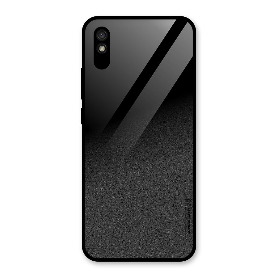Black Grey Noise Fusion Glass Back Case for Redmi 9A
