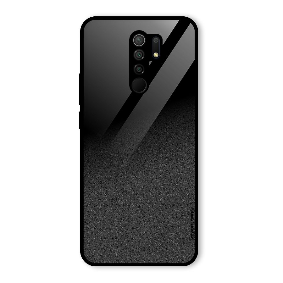 Black Grey Noise Fusion Glass Back Case for Redmi 9 Prime