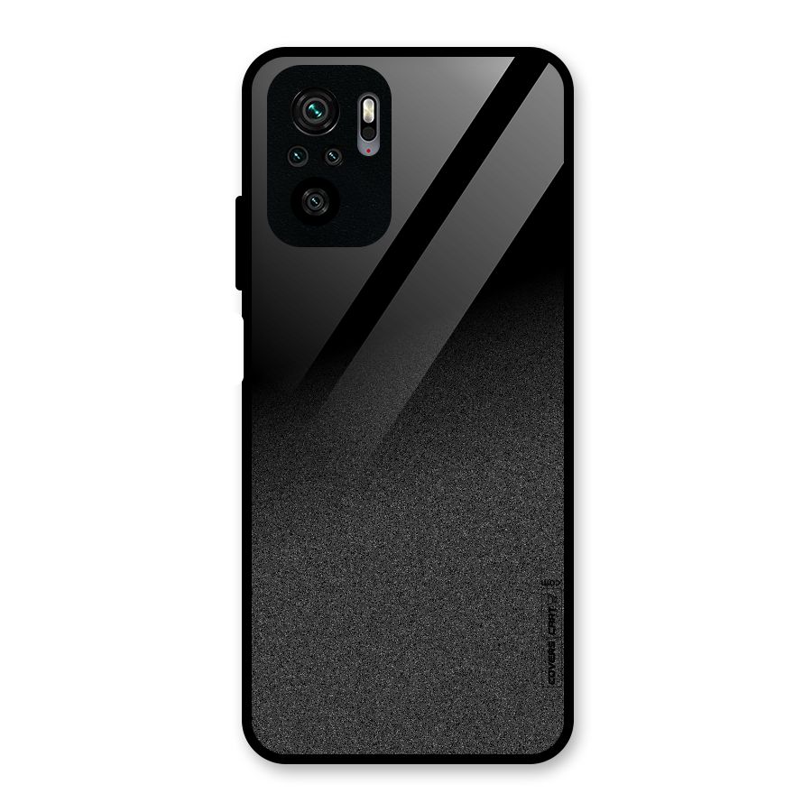 Black Grey Noise Fusion Glass Back Case for Redmi Note 10S