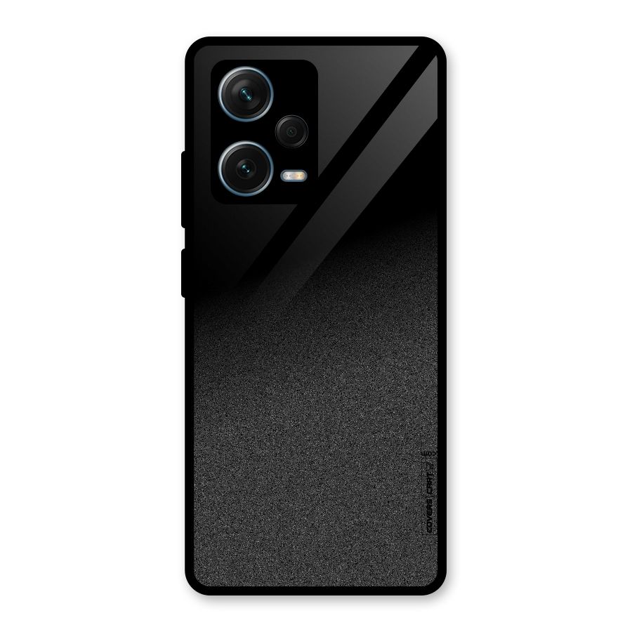 Black Grey Noise Fusion Glass Back Case for Redmi Note 12 Pro Plus 5G