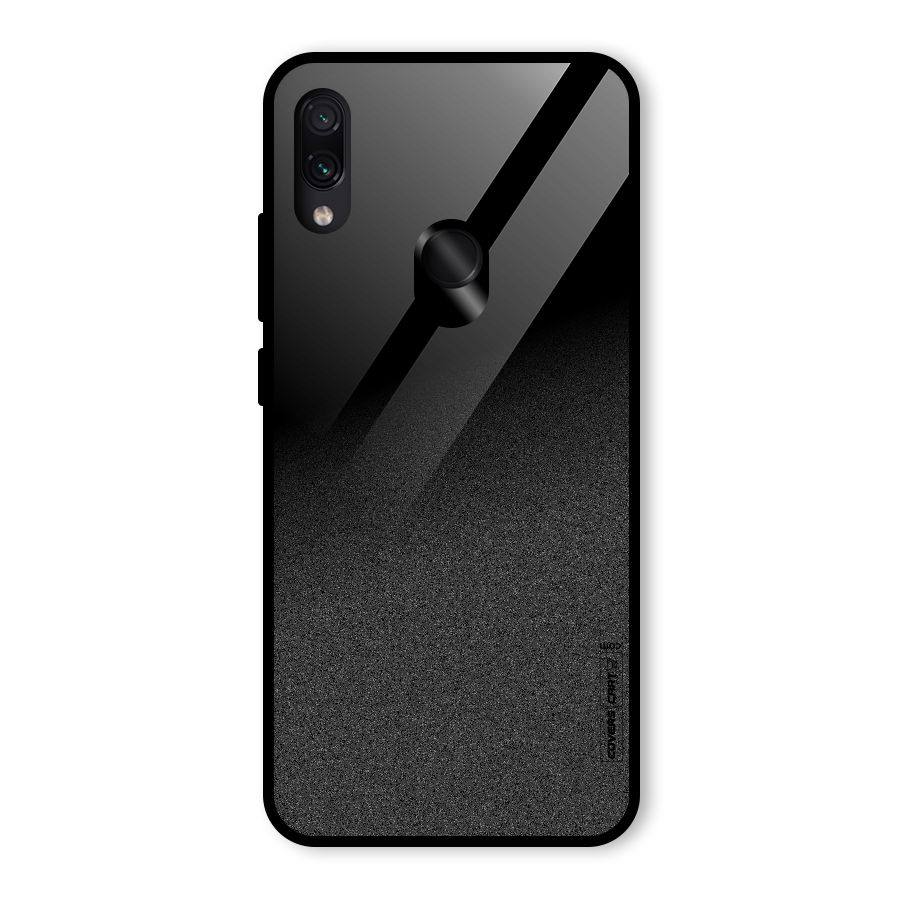 Black Grey Noise Fusion Glass Back Case for Redmi Note 7