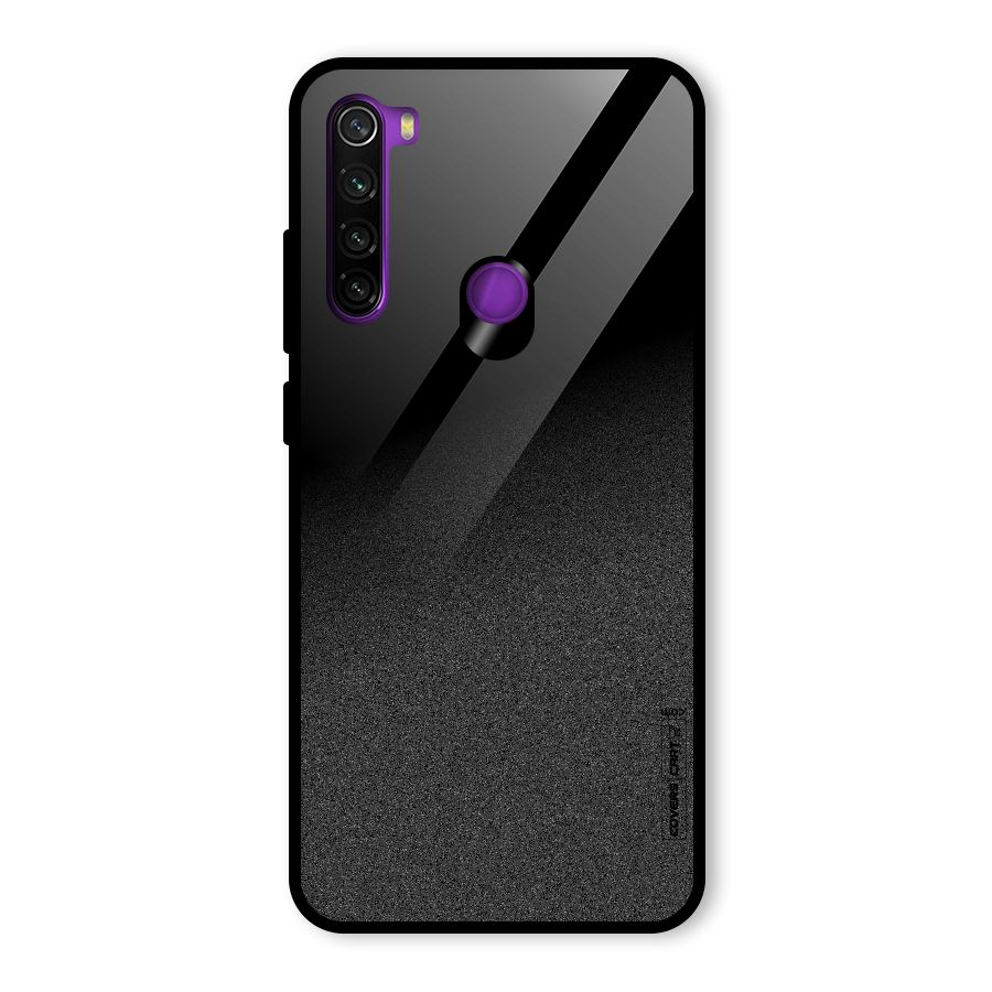 Black Grey Noise Fusion Glass Back Case for Redmi Note 8