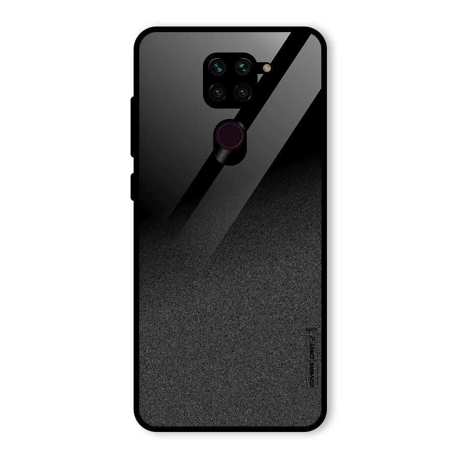 Black Grey Noise Fusion Glass Back Case for Redmi Note 9