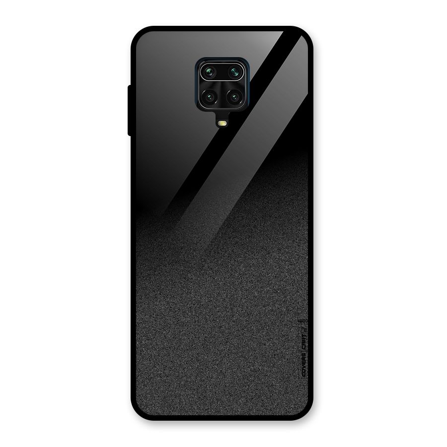 Black Grey Noise Fusion Glass Back Case for Redmi Note 9 Pro Max
