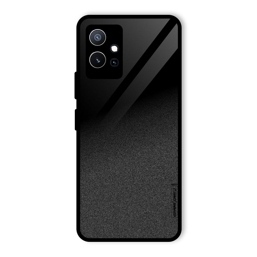 Black Grey Noise Fusion Glass Back Case for Vivo T1 5G