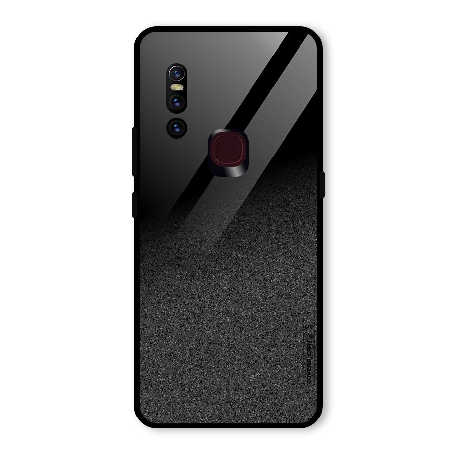 Black Grey Noise Fusion Glass Back Case for Vivo V15