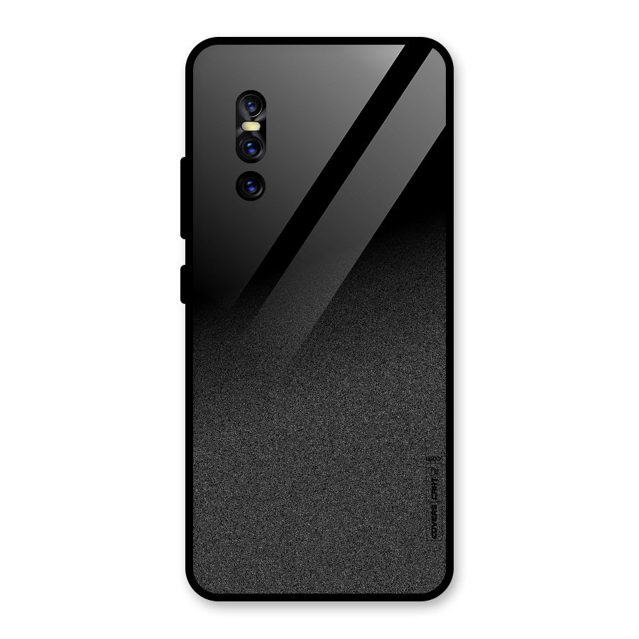 Black Grey Noise Fusion Glass Back Case for Vivo V15 Pro