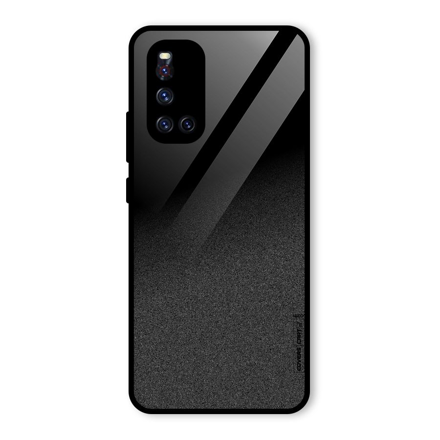 Black Grey Noise Fusion Glass Back Case for Vivo V19