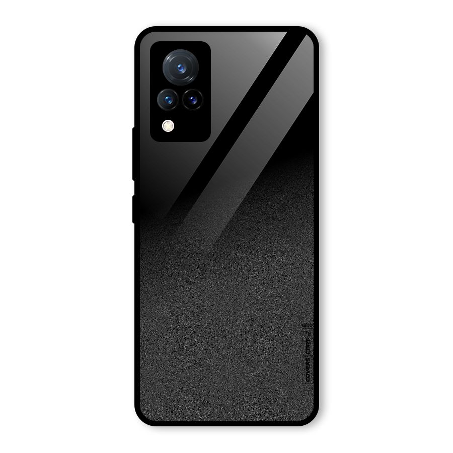 Black Grey Noise Fusion Glass Back Case for Vivo V21 5G