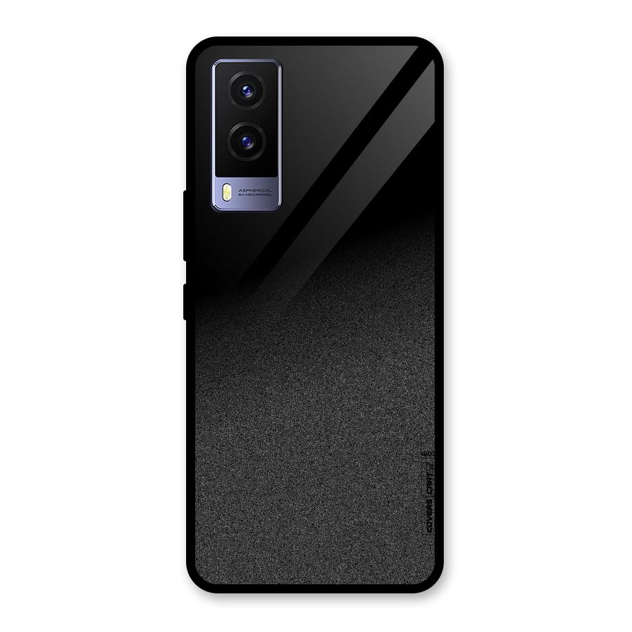Black Grey Noise Fusion Glass Back Case for Vivo V21e 5G