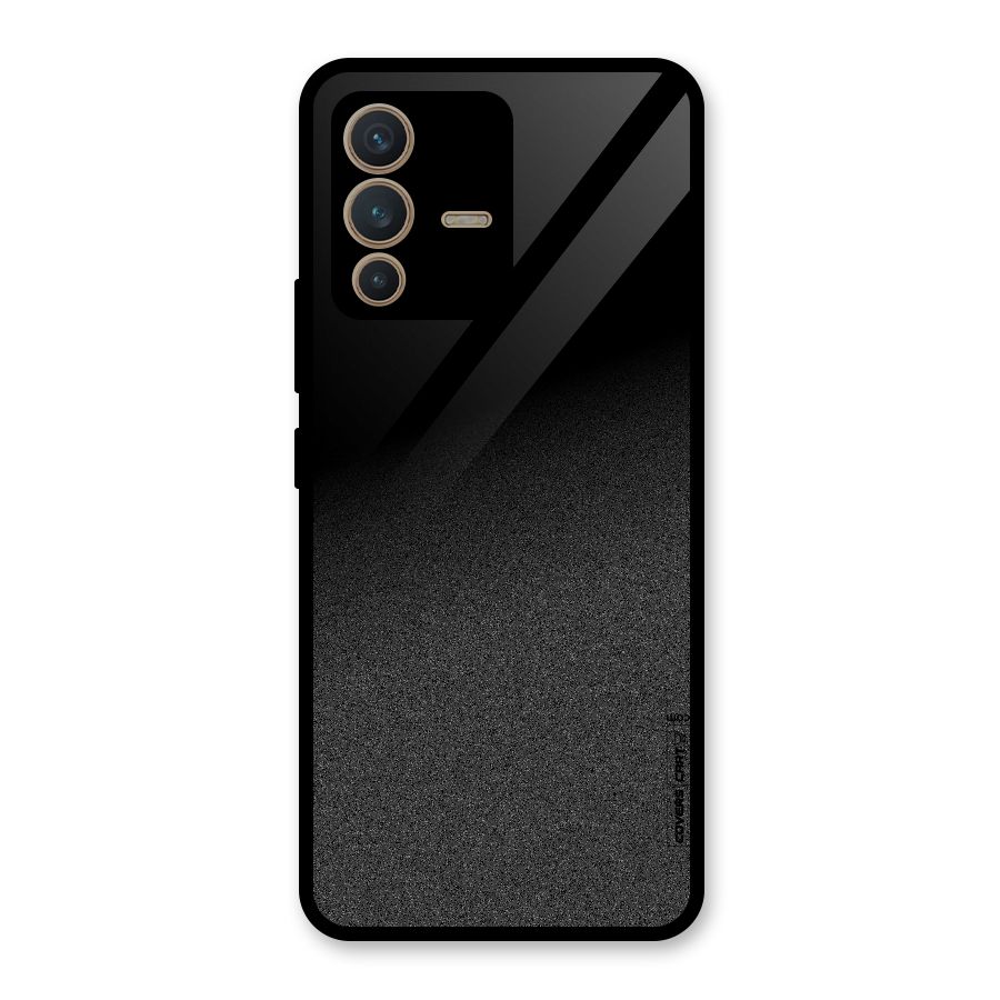 Black Grey Noise Fusion Glass Back Case for Vivo V23 5G