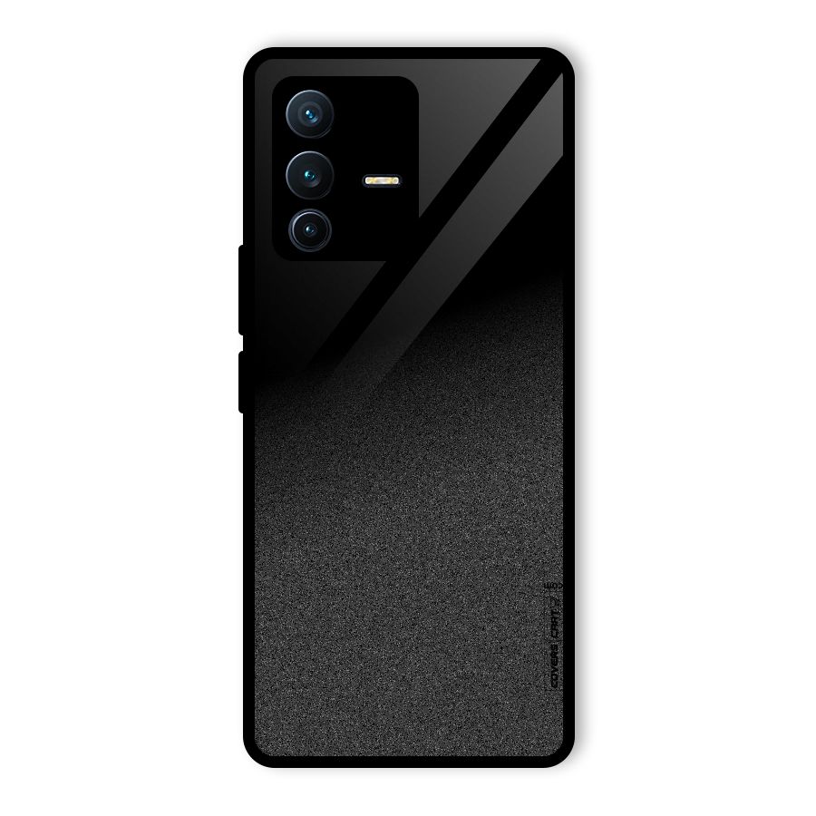 Black Grey Noise Fusion Glass Back Case for Vivo V23 Pro