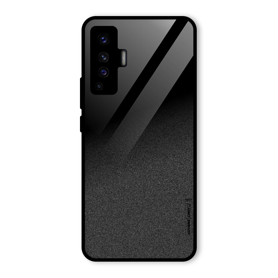 Black Grey Noise Fusion Glass Back Case for Vivo X50